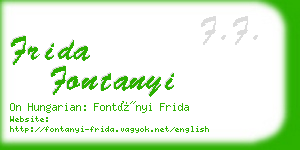 frida fontanyi business card